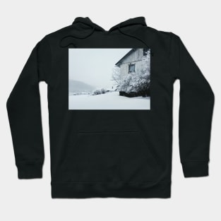 Scandinavian Wintertime - Snowfall in Rural Norway Hoodie